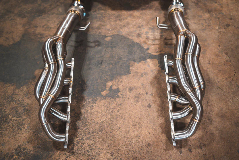 Pipes for the both sides on the Valvetronic Lamborghini Huracan Performante / EVO / STO / Tecnica True F1 / Valved Exhaust System