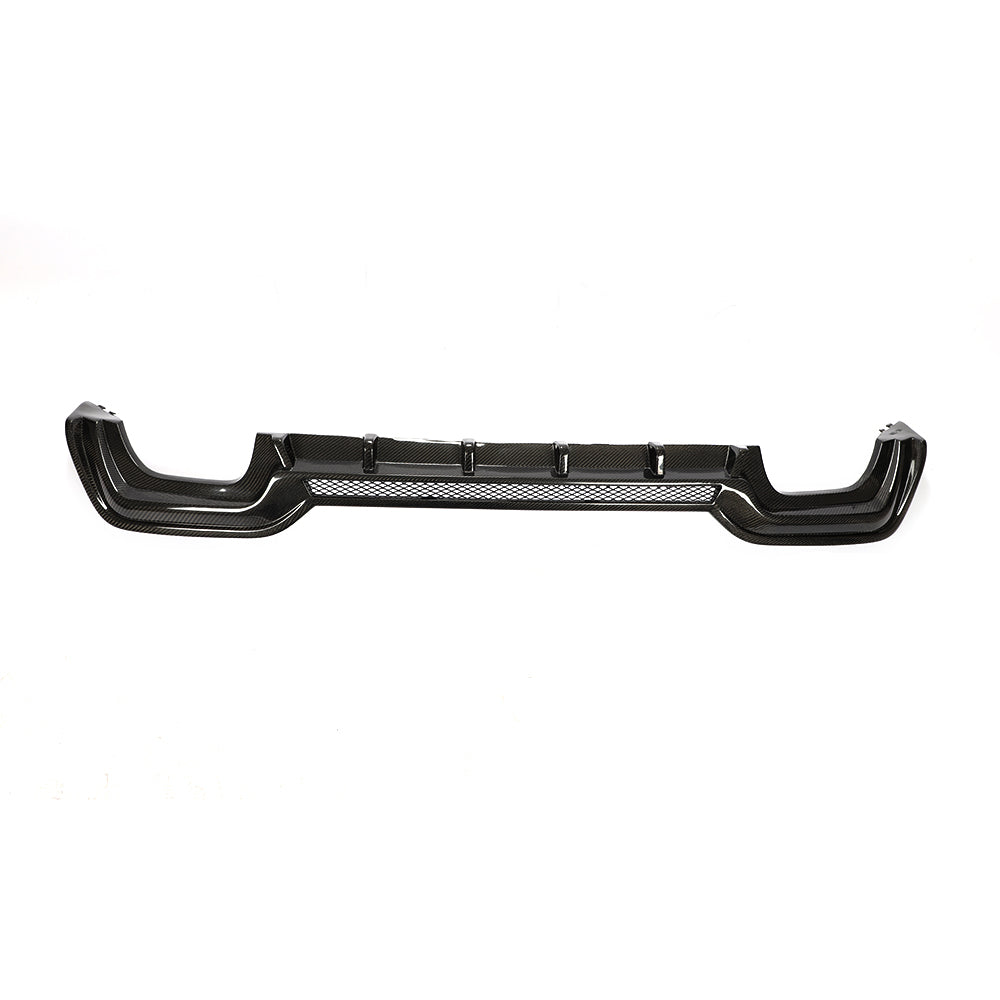 Back View of the Ventilated Carbon Fiber Rear Diffuser for BMW G20