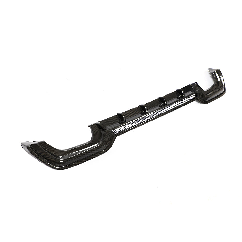 Side View of the Ventilated Carbon Fiber Rear Diffuser for BMW G20