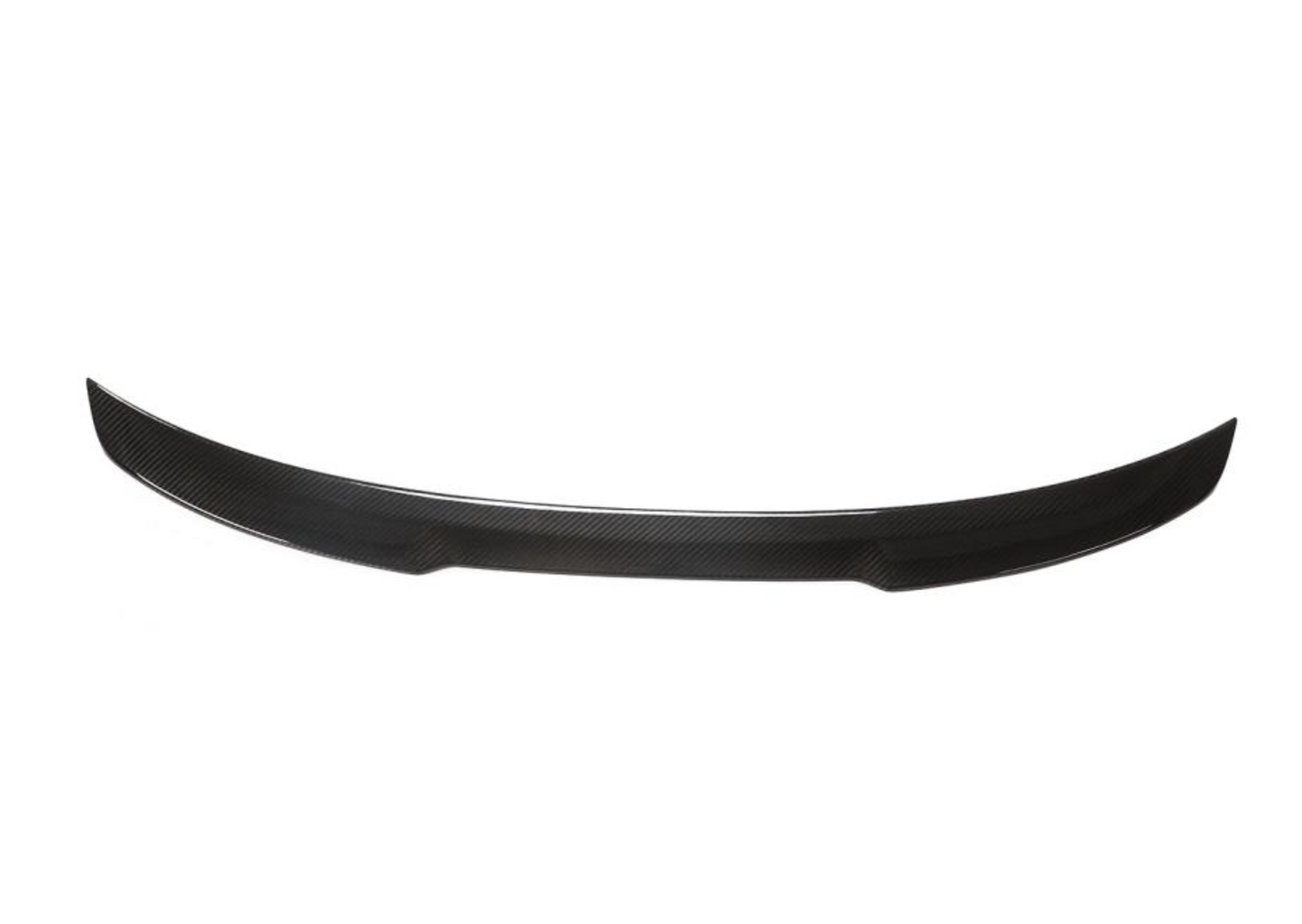 Rear view of ML Style carbon fiber trunk spoiler on BMW F30 and F80 sedans