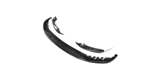 Back View of the 3 Piece Performance Style Carbon Fiber Front Lip for BMW 5 Series G30