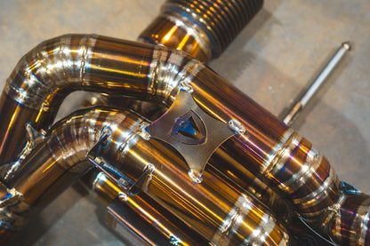 Logo on the Valvetronic Mclaren 720S Valved Sport Exhaust System