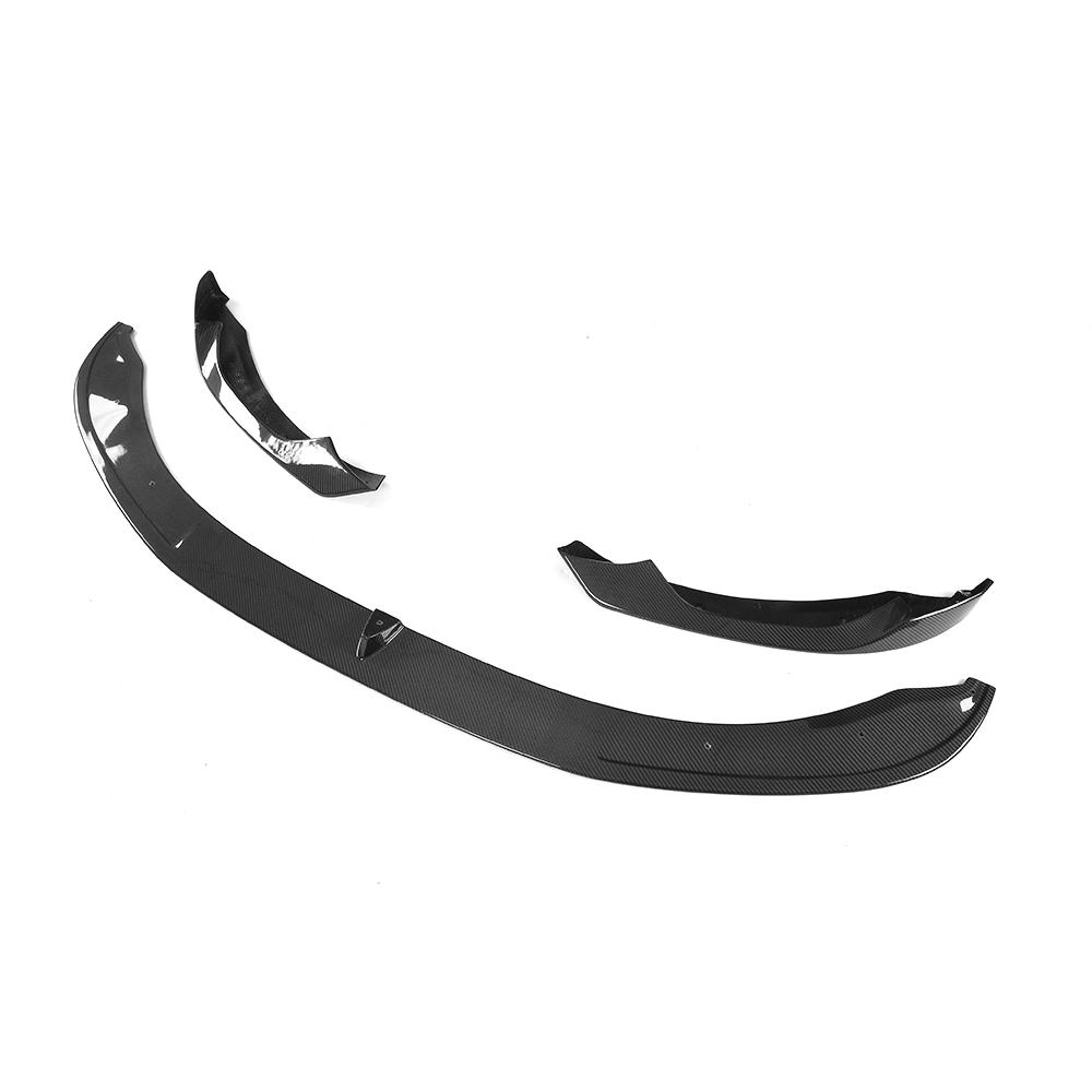 Angled Side View of the AC Style Carbon Fiber Front Lip for BMW F80 & F82