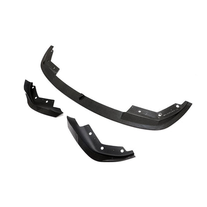 An Angled View of the AC Style Carbon Fiber Front Lip for BMW G20