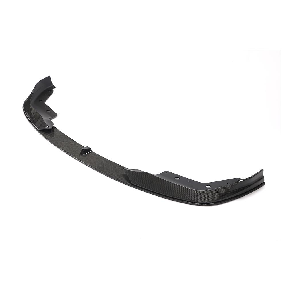 Angled View of the AC Style Carbon Fiber Front Lip for BMW G20
