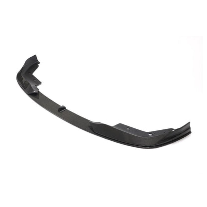 Angled View of the AC Style Carbon Fiber Front Lip for BMW G20