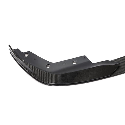 Closeup of the Side of the AC Style Carbon Fiber Front Lip for BMW G20