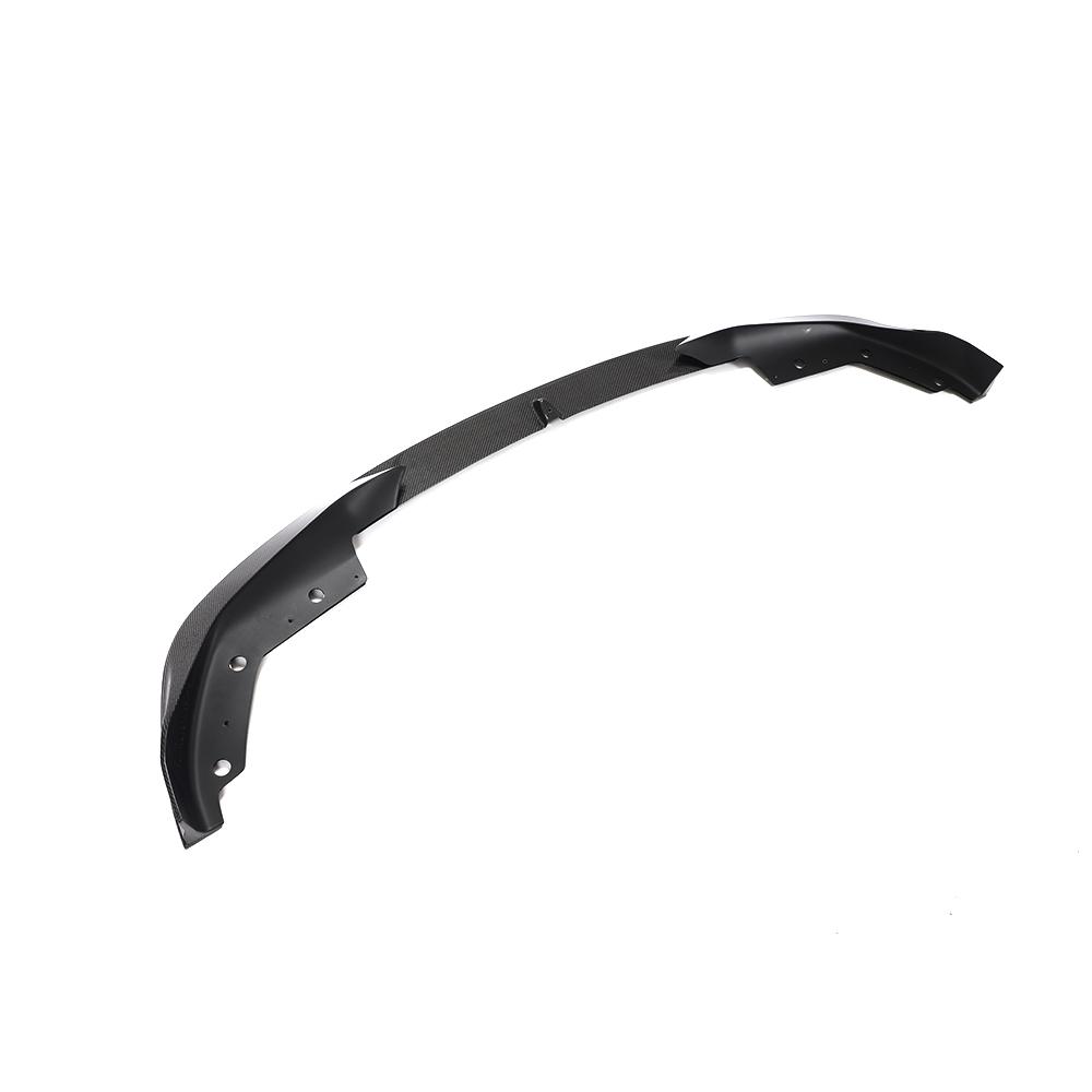 Side Angle View of the AC Style Carbon Fiber Front Lip for BMW G20