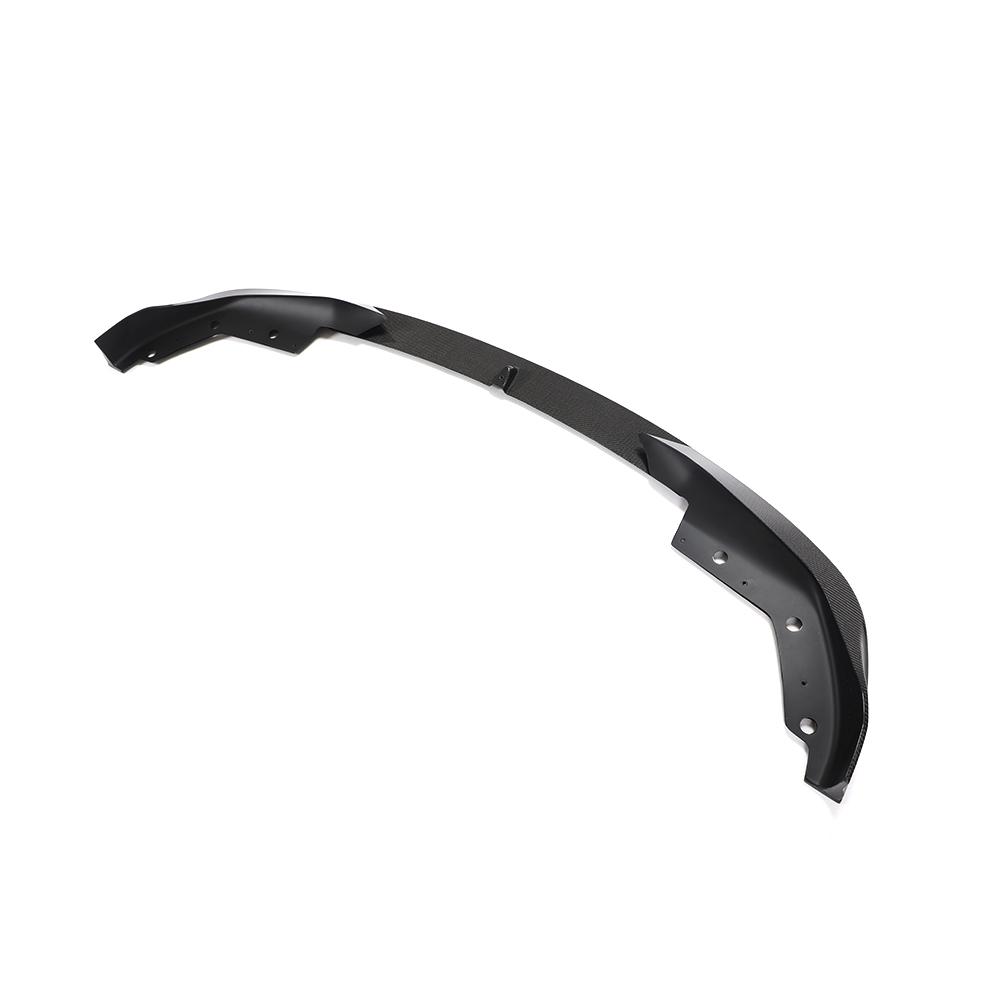 Top Angled View of the AC Style Carbon Fiber Front Lip for BMW G20