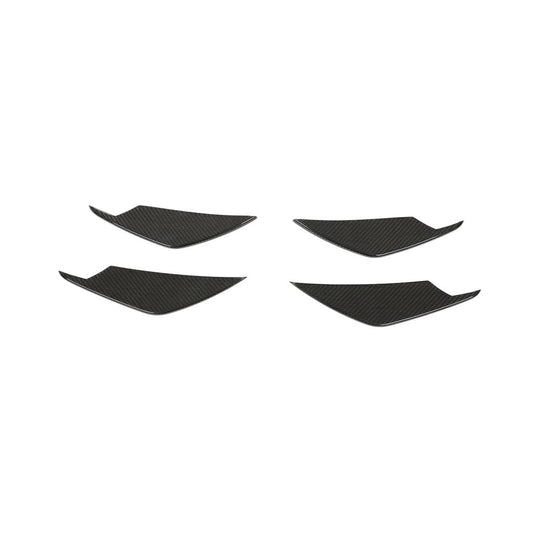Top view of the AC Style Dry Carbon Fiber Front Bumper Canards for BMW G80/G82 