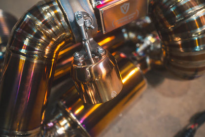 Angled view on the Valvetronic Lamborghini Huracan Performante / EVO / STO / Tecnica True F1 / Valved Exhaust System