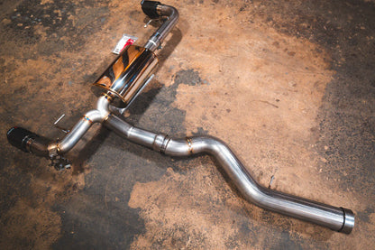 Full View of the BMW G20/G22 330i/430i Valved Axleback Exhaust System 