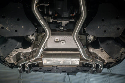 BMW M240i G42 Valved Sport Exhaust System Undercarriage View 2