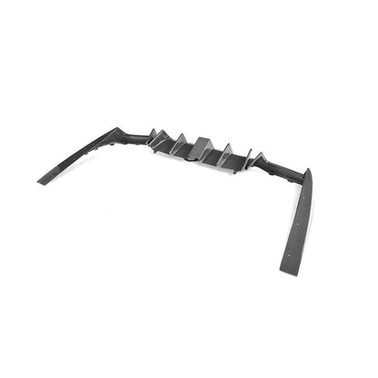 Back view of the B Style Carbon Fiber Rear Diffuser for Mercedes-Benz E-Class W213 (2017-2020)