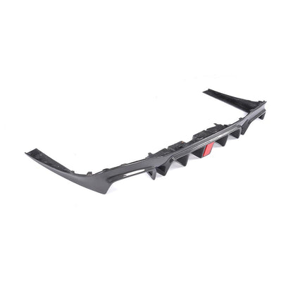 Left angle of the B Style Carbon Fiber Rear Diffuser for Mercedes-Benz E-Class W213 (2017-2020)