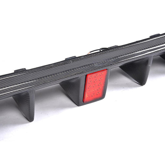 Light closeup on the B Style Carbon Fiber Rear Diffuser for Mercedes-Benz E-Class W213 (2017-2020)