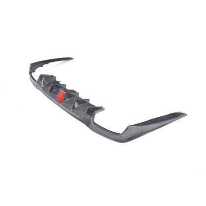Right angle on the B Style Carbon Fiber Rear Diffuser for Mercedes-Benz E-Class W213 (2017-2020)