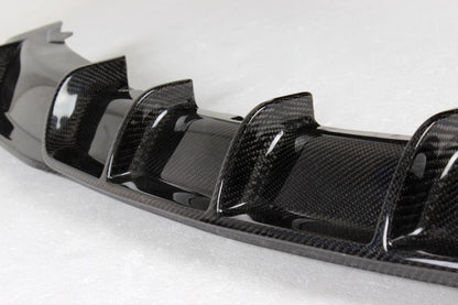 Closeup of the middle part of the Carbon Fiber Diffuser BMW F30 