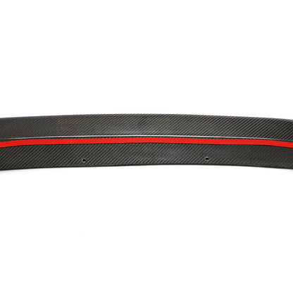 Closeup of the 3M tape under the PSM Style Carbon Fiber Front Lip for BMW F82