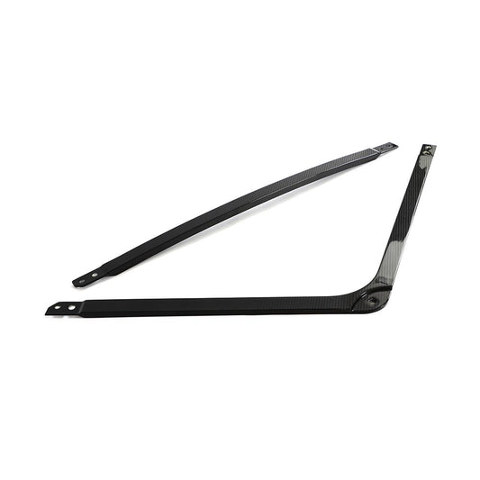 Angled View of the Dry Carbon Fiber Strut Brace for BMW G80/G82