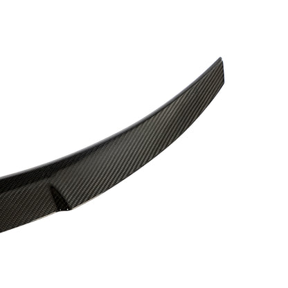 Closeup of the Exclusive Dry Carbon Fiber Trunk Spoiler for BMW G20 & G80