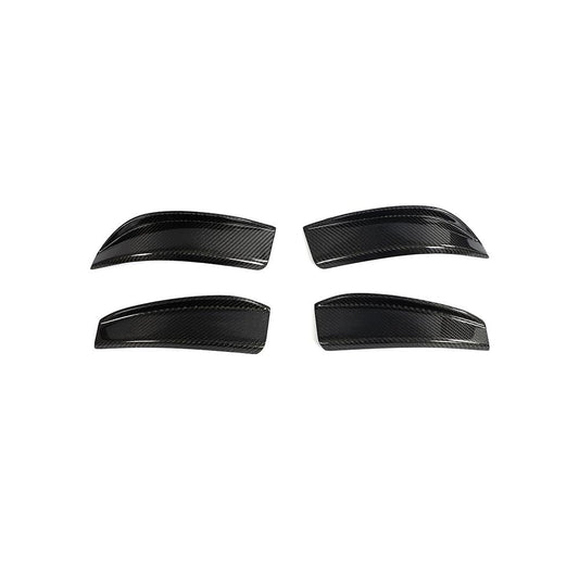 Front of the GT4 Style Carbon Fiber Front Bumper Canards for BMW G80/G82