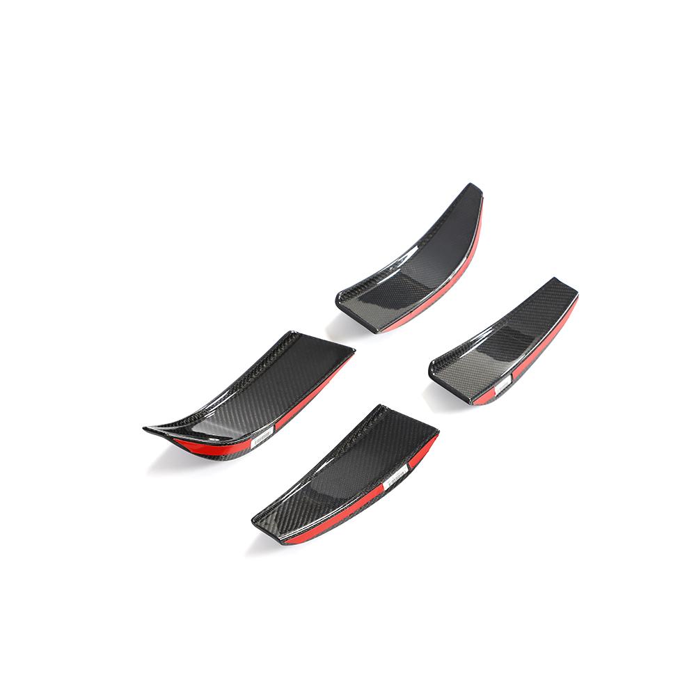 Underside of the GT4 Style Carbon Fiber Front Bumper Canards for BMW G80/G82