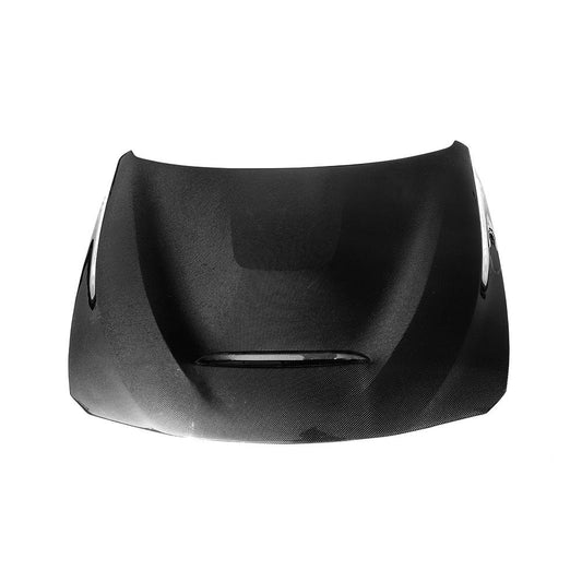Upper View of the GTS Style Carbon Fiber Hood for BMW F30 & F32