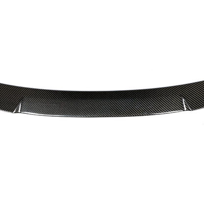 Closeup of the Middle of the Genuine Carbon Fiber Trunk Spoiler for BMW G20 (2019+) & G80