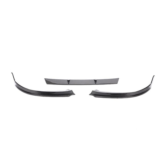 Front View of the IMS 3-Piece Carbon Fiber Front Lip for BMW G20 Non-M Sport