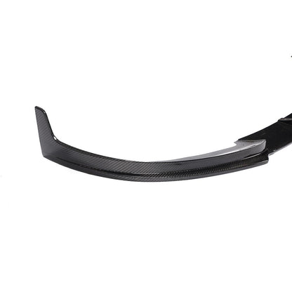 Side Closeup of the IMS 3-Piece Carbon Fiber Front Lip for BMW G20 Non-M Sport