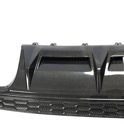 Closeup on the IMS Honeycomb Style Carbon Fiber Rear Diffuser for Audi A3, S3 & RS3 8Y (2022+)