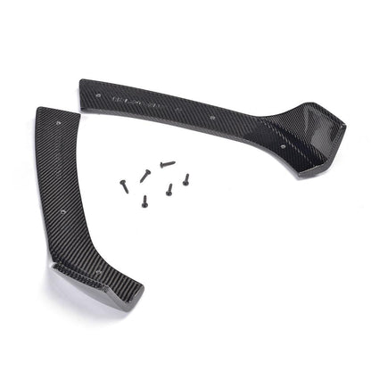 Angled Front View of the Insignist Motorsports 2-Piece Carbon Fiber Front Splitters for BMW F30