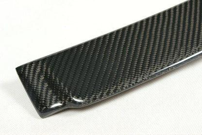 Closeup of the Carbon Weave of Insignist Motorsports AC Style Carbon Fiber Roof Spoiler for BMW F30 & F80