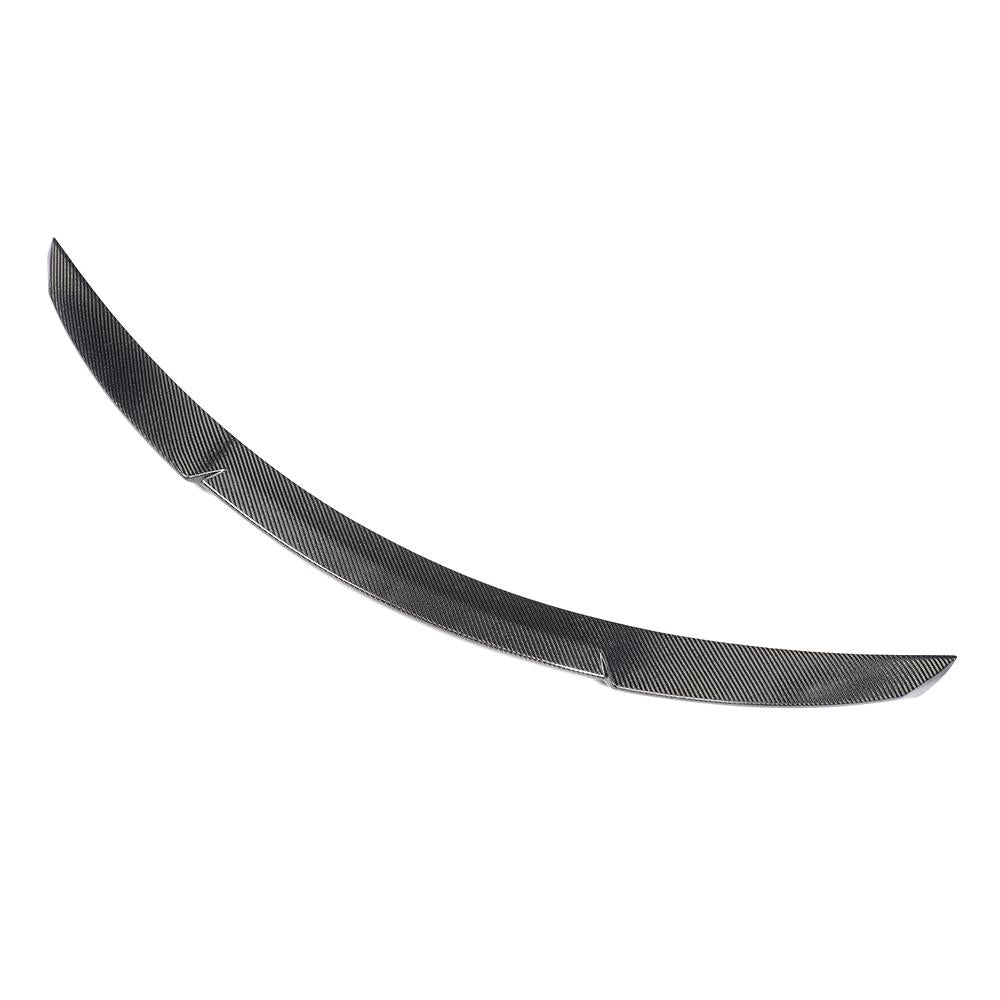 Angled view on the ML Style Carbon Fiber Trunk Spoiler for Mercedes-Benz C-Class W205 (2015-2021)