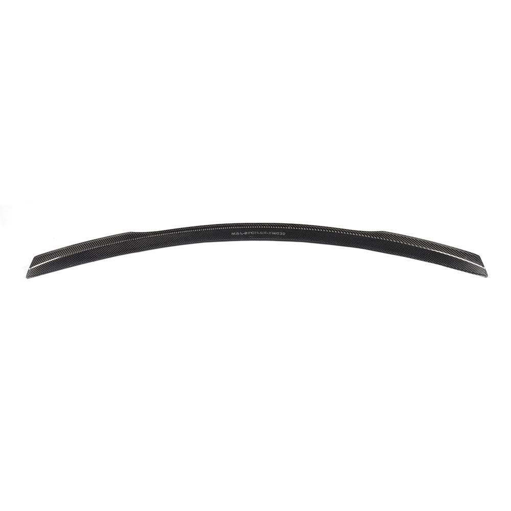 Back view on the ML Style Carbon Fiber Trunk Spoiler for Mercedes-Benz C-Class W205 (2015-2021)
