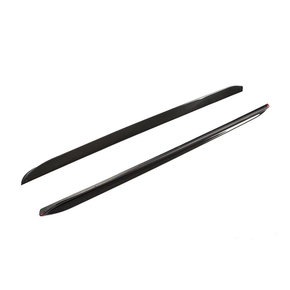 Side Angle of the MP Style Carbon Fiber Side Skirts for BMW G20 