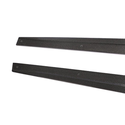 Side closeup of the MP Style Carbon Fiber Side Skirts for BMW M3 F80 (2015–2018)