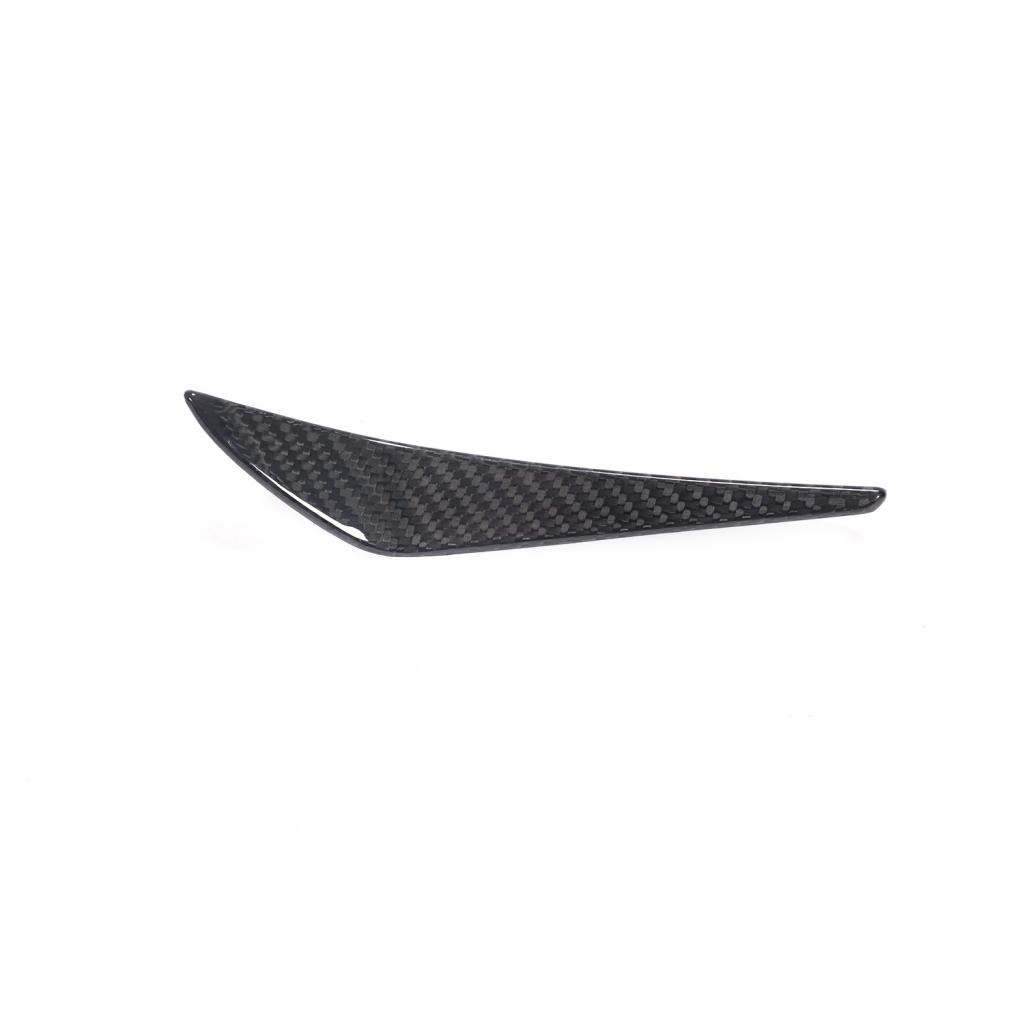 Closeup on one of the MP Style Dry Carbon Fiber Front Bumper Canards for BMW G80 & G82 