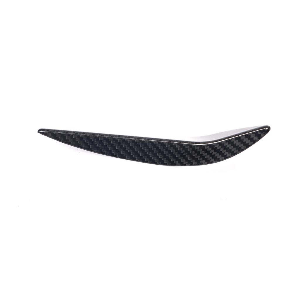 Closeup on the weave of one of the MP Style Dry Carbon Fiber Front Bumper Canards for BMW G80 & G82 