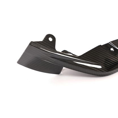 Closeup of the OEM Style Dry Carbon Fiber Front Splitters for BMW G80/G82