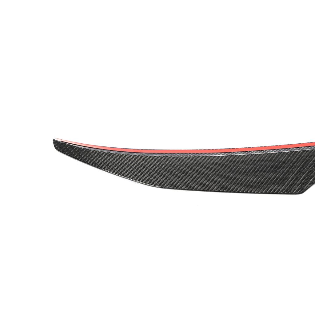 Side view of the PSM Style Carbon Fiber Trunk Spoiler for Audi A3/S3/RS3 8Y (2022+)