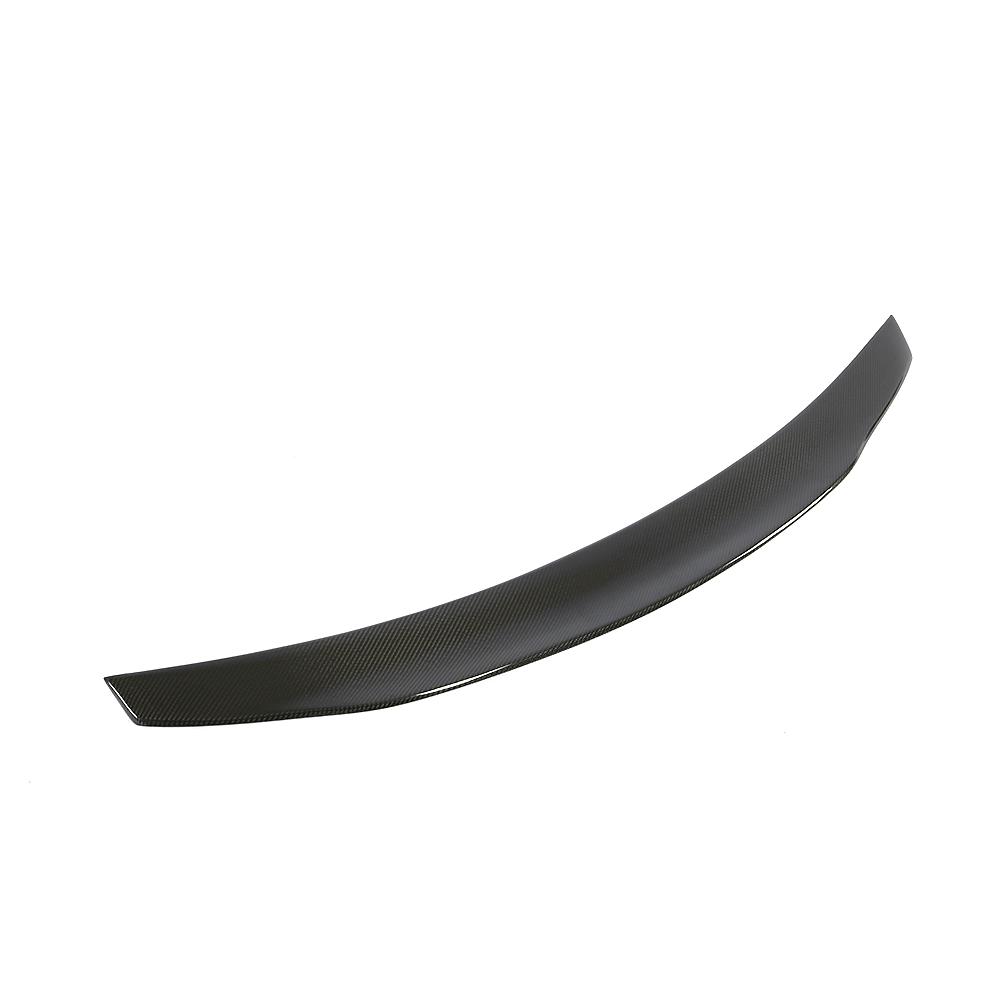 Angled view on the PSM Style Carbon Fiber Trunk Spoiler for Mercedes-Benz E-Class W213 (2017-2023)