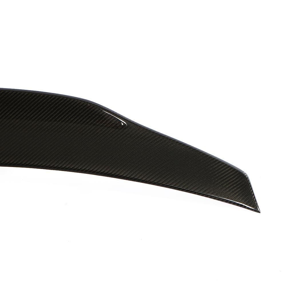 Closeup on the PSM Style Carbon Fiber Trunk Spoiler for Mercedes-Benz E-Class W213 (2017-2023)