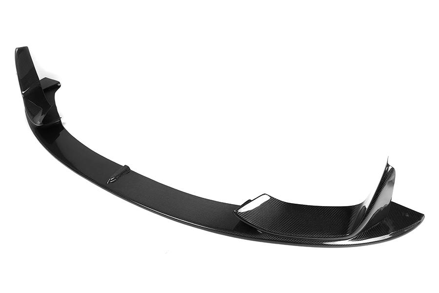 Angled view of the Performance Style Carbon Fiber Front Lip for BMW F80 & F82 