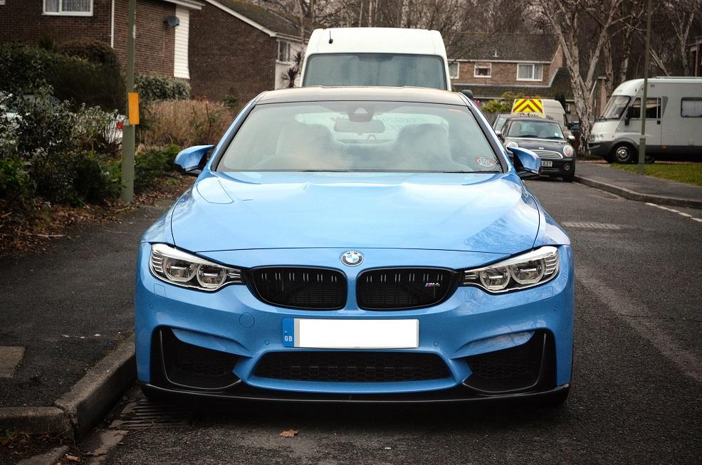 installed Performance Style Carbon Fiber Front Lip for BMW F80 & F82 