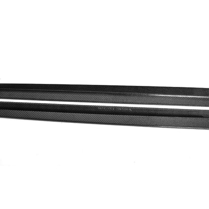 Closeup of the Performance Style Carbon Fiber Side Skirts for BMW 5 Series G30 & M5 F90