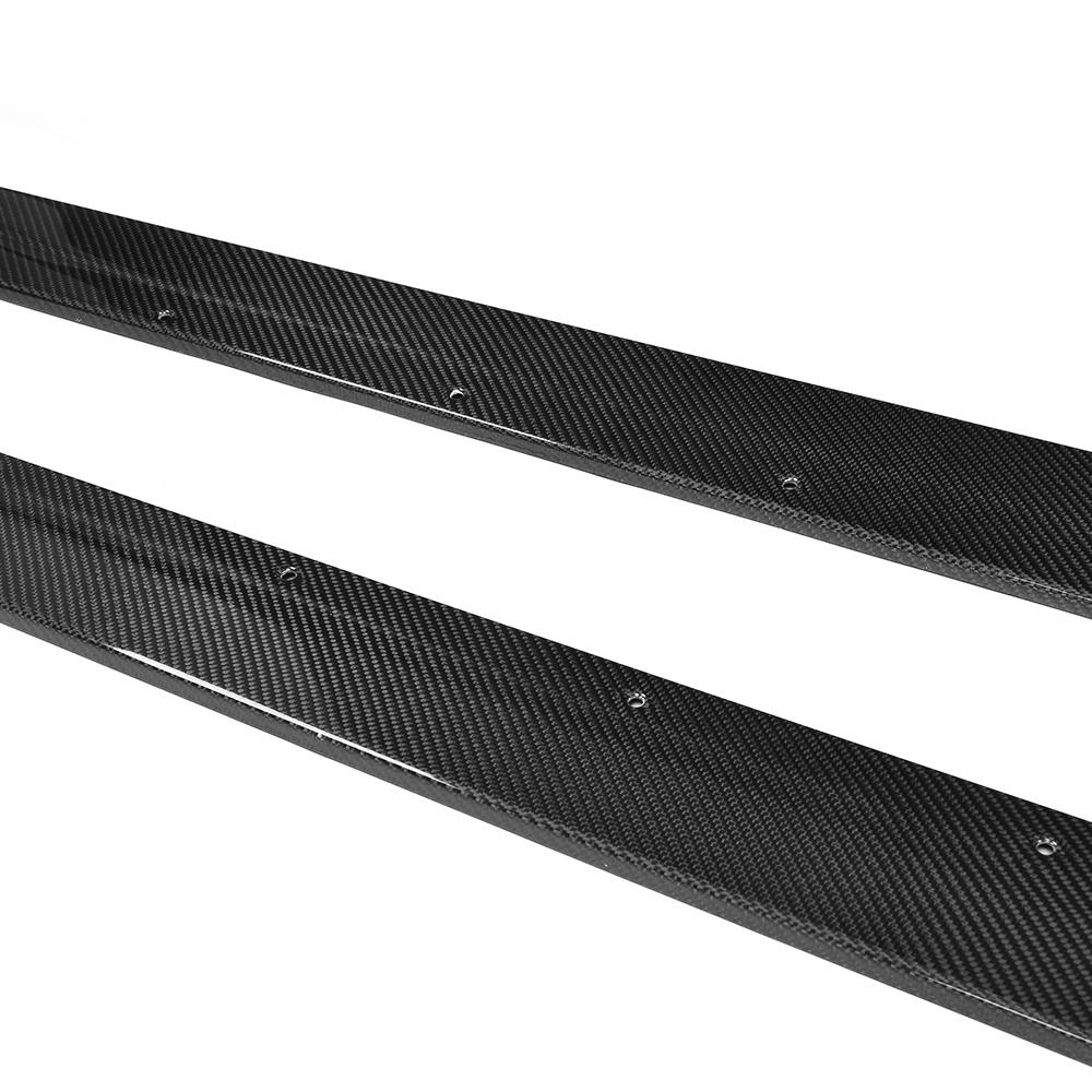 Angled Middle View of the Performance Style Carbon Fiber Side Skirts for BMW