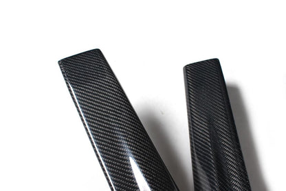 Closeup of the other corner of the Performance Style Carbon Fiber Side Skirts for BMW F32