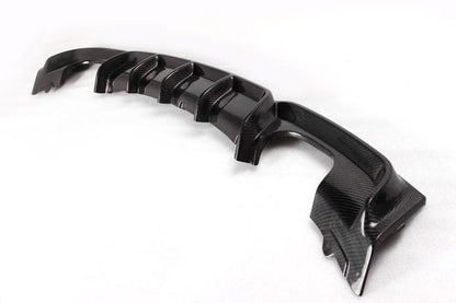Angled View of the Other Side of the Premium Carbon Fiber Diffuser for BMW F30